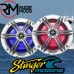 Stinger Marine 6.5” Silver Coaxial Marine Speakers with Built in Multi-Colour RGB Lighting